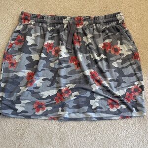 Floral Camo Mini Skirt